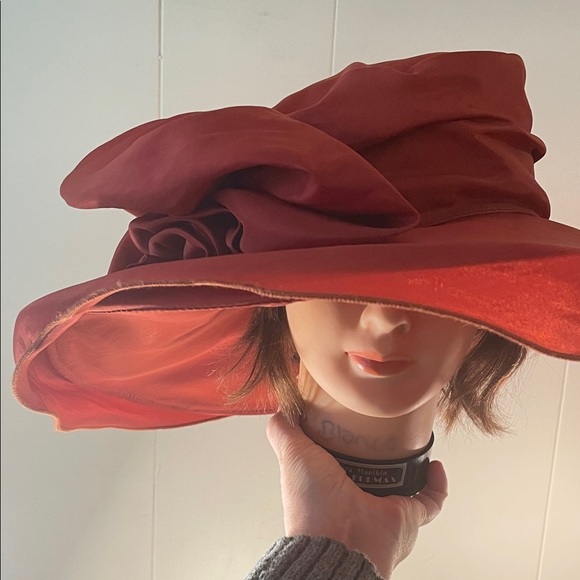 St. Julian Couture NY Wide-Brim Burnt Orange MCM Adjustable \